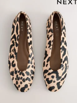 Imprimé Léopard - Ballerines bout rond en cuir