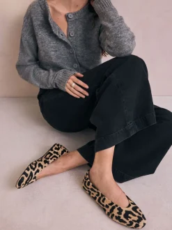 Imprimé Léopard - Ballerines bout rond en cuir