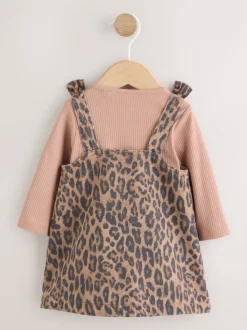 Imprimé Léopard - Body et collants à manches longues Tablier Ensemble 3 Pieces (0mois-2ans)