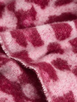 Imprimé léopard bordeaux - Love & Roses Écharpe brossée