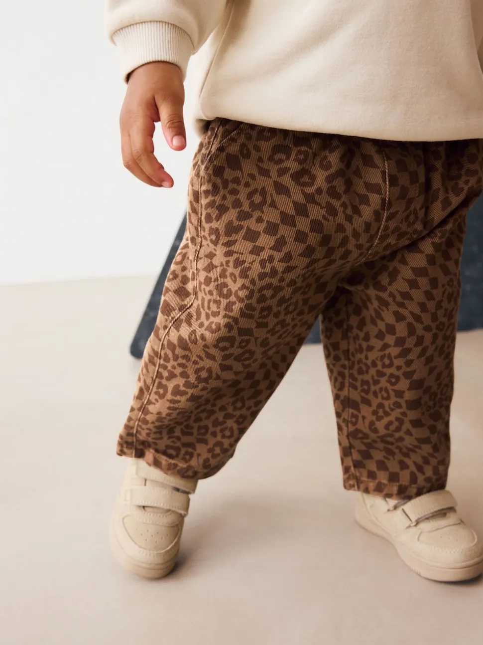 Imprimé léopard fauve - Pantalon large à enfiler (3mois-7ans)