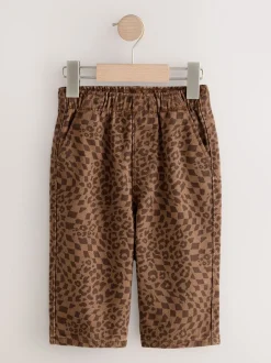 Imprimé léopard fauve - Pantalon large à enfiler (3mois-7ans)