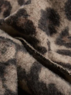 Imprimé léopard foncé - Love & Roses Écharpe brossée