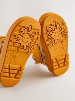 Imprimé léopard Jaune - Bottines en caoutchouc