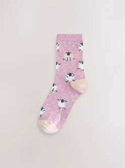 Imprimé moutons multicolores - Paquet de chaussettes de cheville 4