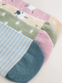 Imprimé moutons multicolores - Paquet de chaussettes d'entraînement 4