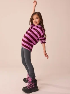 Imprimé noir/violet - Bottines de marche imperméables