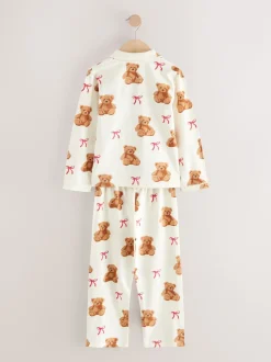Imprimé ours blanc écru - Pyjama boutonné (3-16 ans)
