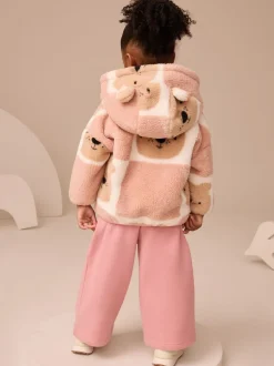 Imprimé ours en peluche marron - Polaire zippée (3mois-7ans)