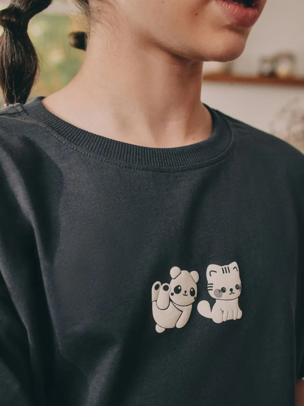 Imprimé panda noir/blanc - Lot de 3 joggings de pyjama (3-16ans)