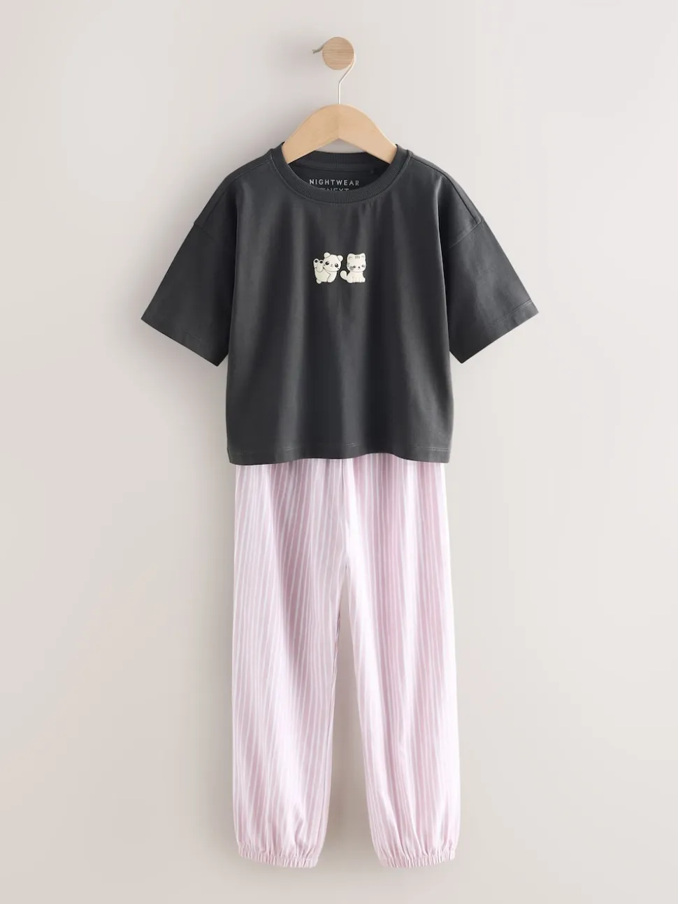 Imprimé panda noir/blanc - Lot de 3 joggings de pyjama (3-16ans)