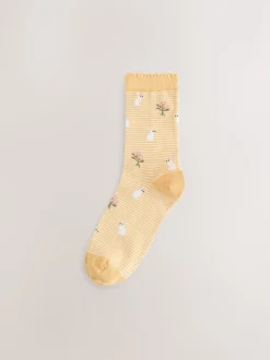 imprimé printemps - Paquet de chaussettes de cheville 5