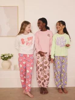 Imprimé slogan avocat - Lot de 3Joggings pyjama (3-16ans)