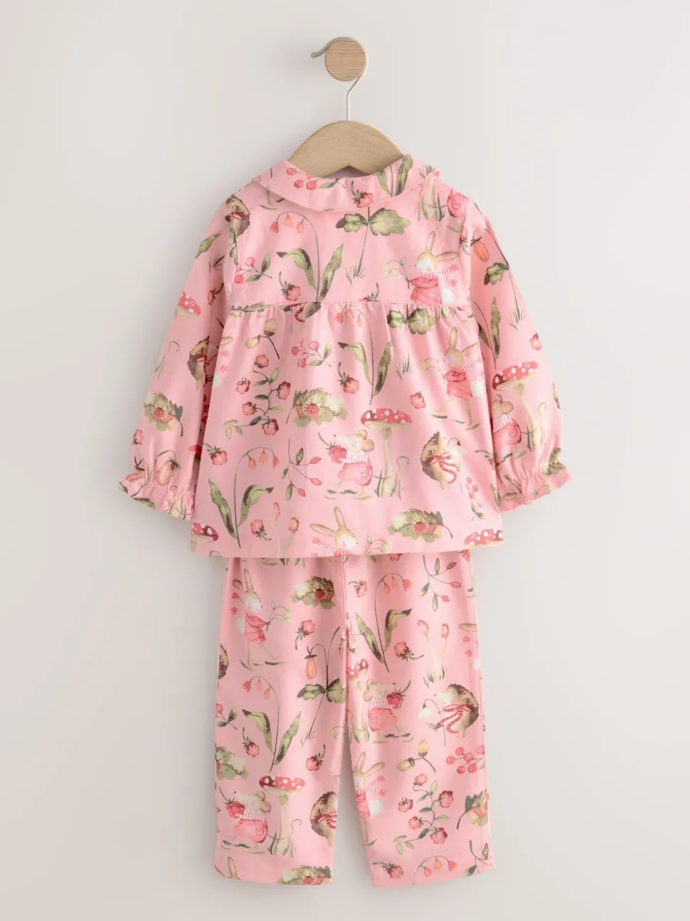 Imprimé souris rose - Pyjama Bouton à travers tissé (9mths-10yrs)