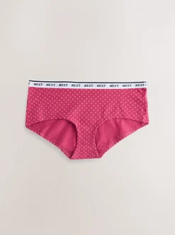 Imprimé table Rouge - Lot de 7 culottes à logo en coton