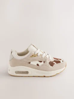 Imprimé vache - Baskets à lacets motif bulles