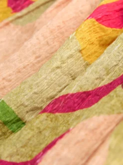 Imprimé vif - Robe d'été à bretelles Effet froissé (3-16ans)