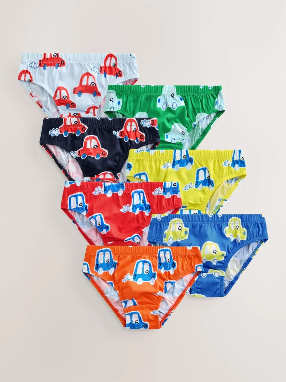 Imprimé voiture multicolore - Lot de 7 slips en coton (1.5-10ans)