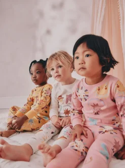 Imprimé western rose/jaune - Lot de 3 pyjamas Snuggle (9mois-12ans)