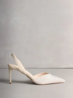 ivoire - Chaussures à talons Forever Comfort® à sequins et bride arrière