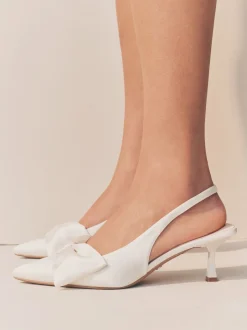 ivoire - Chaussures à talons Mariage Forever Comfort® en Satin à Nœud et bout pointu