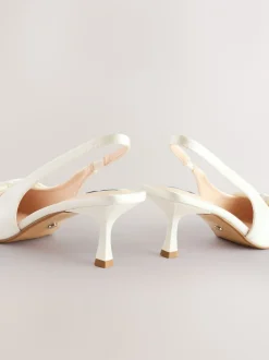 ivoire - Chaussures à talons Mariage Forever Comfort® en Satin à Nœud et bout pointu