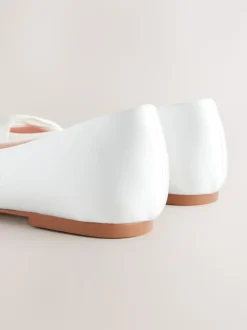ivoire - Forever Comfort® Mariage Point Toe Nœud Mariage Ballet Chaussures