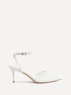 ivoire - Linzi Serenade Chaussures à talons en maille perlée