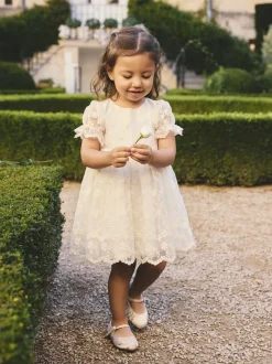 ivoire - Robe de bal brodée (3mois à8ans)