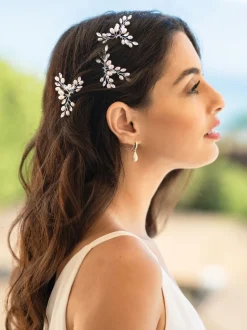 Ivory & Co Set d'épingles à cheveux Cosmos