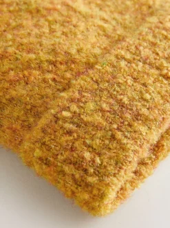 Jaune - Bonnet en maille bouclée