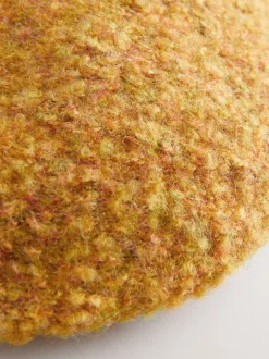 Jaune - Bonnet en maille bouclée