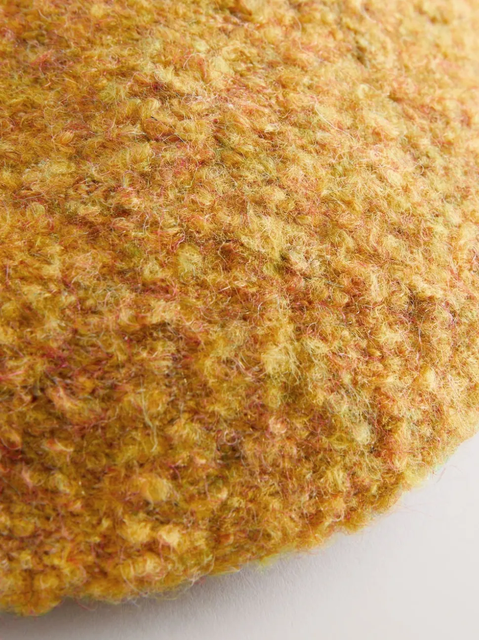 Jaune - Bonnet en maille bouclée