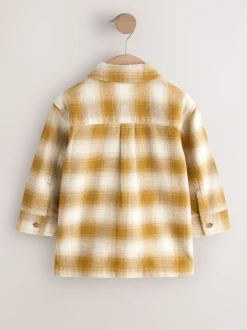 Jaune À carreaux zippé - Ensemble chemise et t-shirt à manches longues (3mois-7ans)