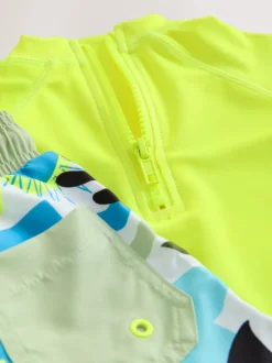 Jaune - Ensemble Sunsafe Rash Gilet et short de bain (3mois-7ans)