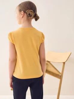 Jaune - Lot de 2 t-shirts à manches bouffantes (3-16ans)