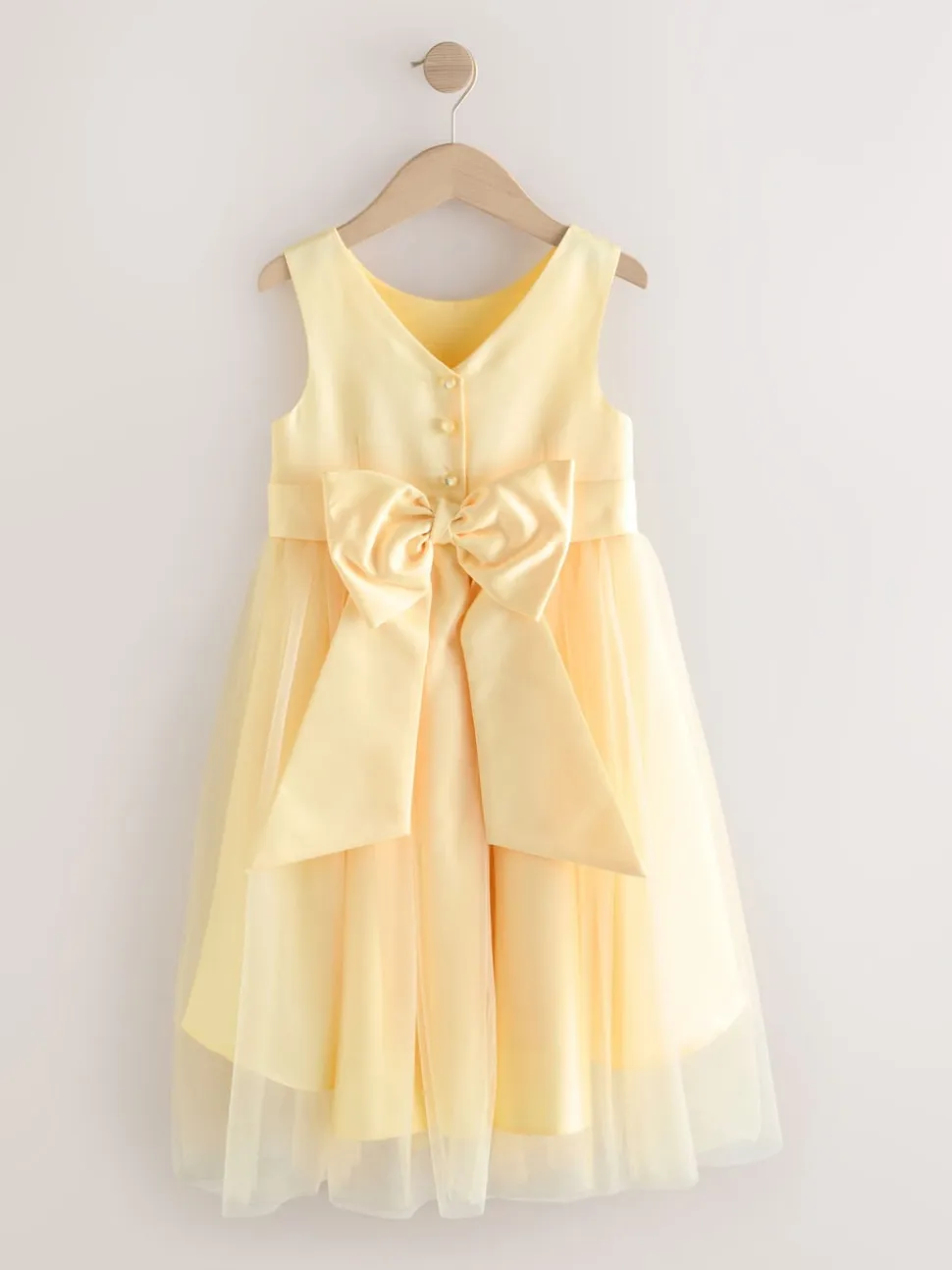 Jaune - Robe à nœud Flower Fille (3-12ans)