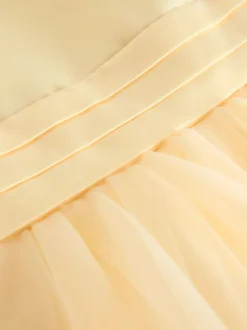 Jaune - Robe à nœud Flower Fille (3-12ans)