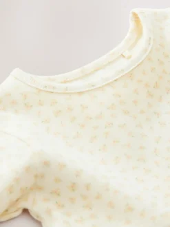 Jaune - Robe en jersey côtelé (3mths-7yrs)