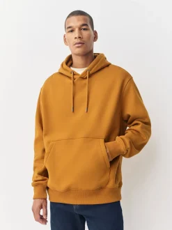 Jaune foncé - Ajustement régulier - Sweat-shirt à capuche en jersey riche en coton épais