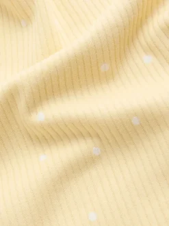 Jaune motif citrons - Lot de 5 bodies bébé à manches courtes