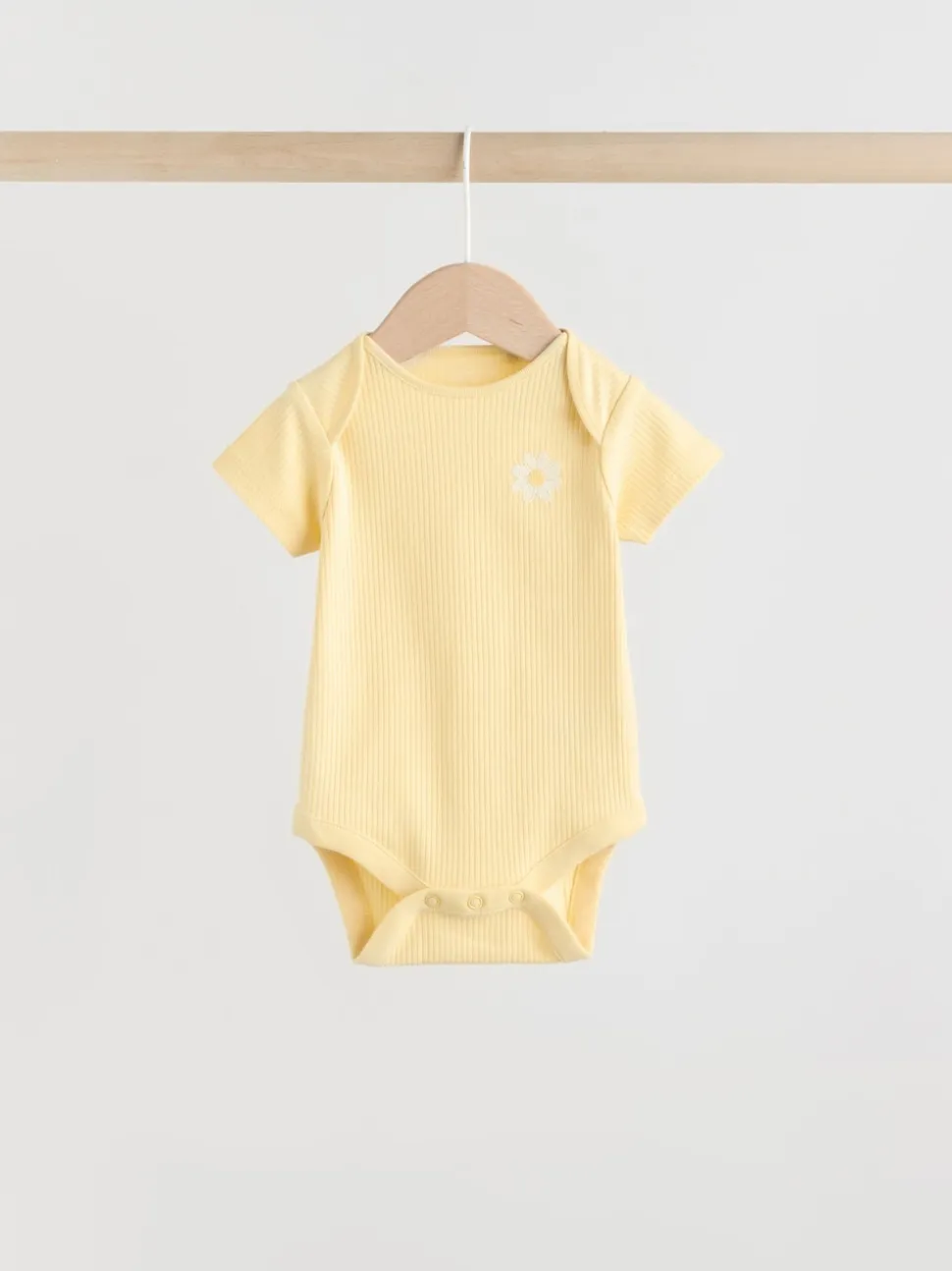 Jaune motif citrons - Lot de 5 bodies bébé à manches courtes