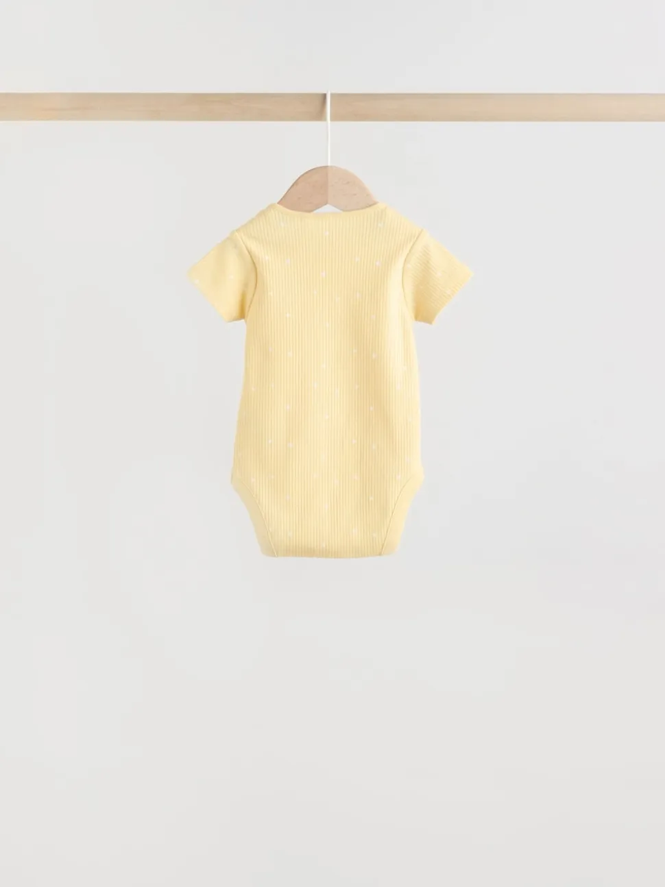 Jaune motif citrons - Lot de 5 bodies bébé à manches courtes