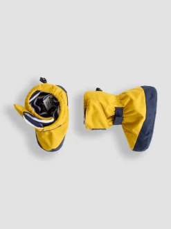 Jaune moutarde - Bottines JoJo Maman Bébé imperméables doublées en polaire Bébé