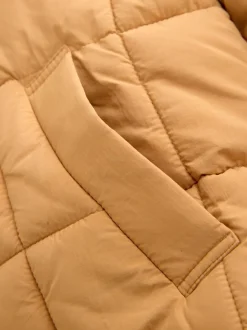 jaune ocre - Shower Resistant Square Quilted Coat (3-16yrs)