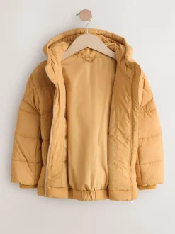 jaune ocre - Shower Resistant Square Quilted Coat (3-16yrs)