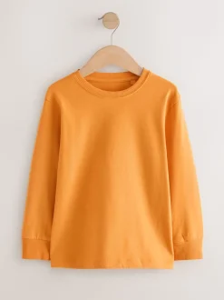 jaune ocre - T-shirt confortable à manches longues (3-16 ans)