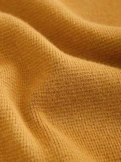 jaune ocre - Uni - Pull N.Premium Coupe classique 100% Coton Premium à fermeture éclair