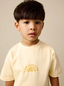 Jaune sunshine - Ensemble t-shirt à manches courtes et jogging léger (3mois-7ans)