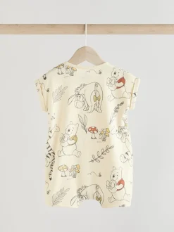 Jaune/Blanc - Lot de 2 barboteuses imprimées Winnie The Pooh pour bébé